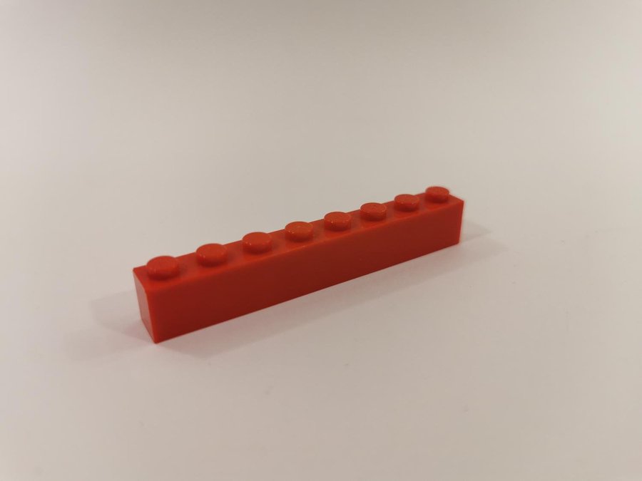 Lego - brick - bas - 1x8 - part 3008 - röd