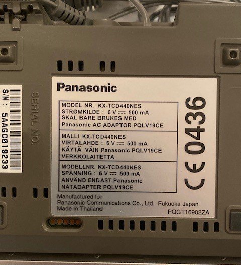 Panasonic KX-TCD440NE Trådlös Telefon