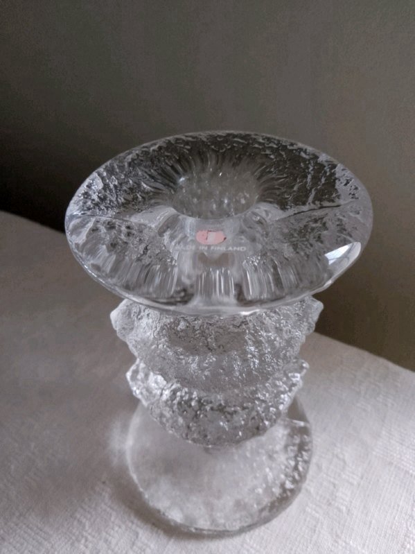 Iittala Ljustake Festivo Glas Signerad Timo Sarpaneva 1960 1966