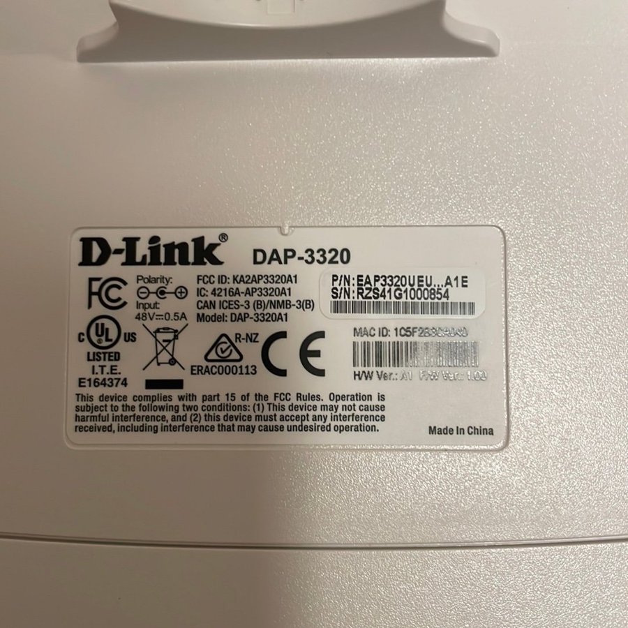 D-Link DAP-3320 Trådlös PoE Utomhus Access Point