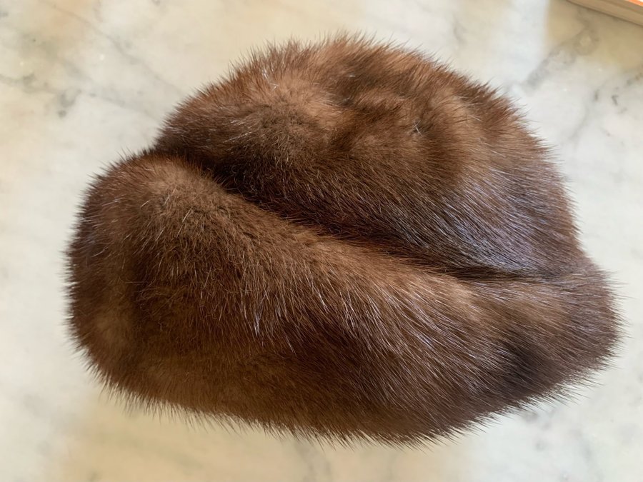 Dam pälshatt mössa Mink 57 cm Mink päls