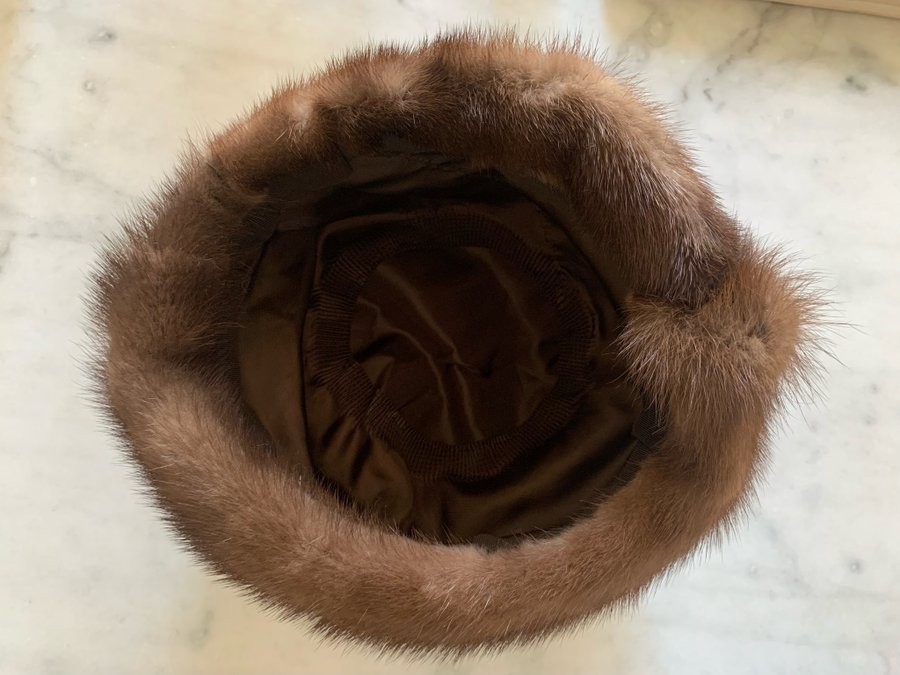 Dam pälshatt mössa Mink 57 cm Mink päls