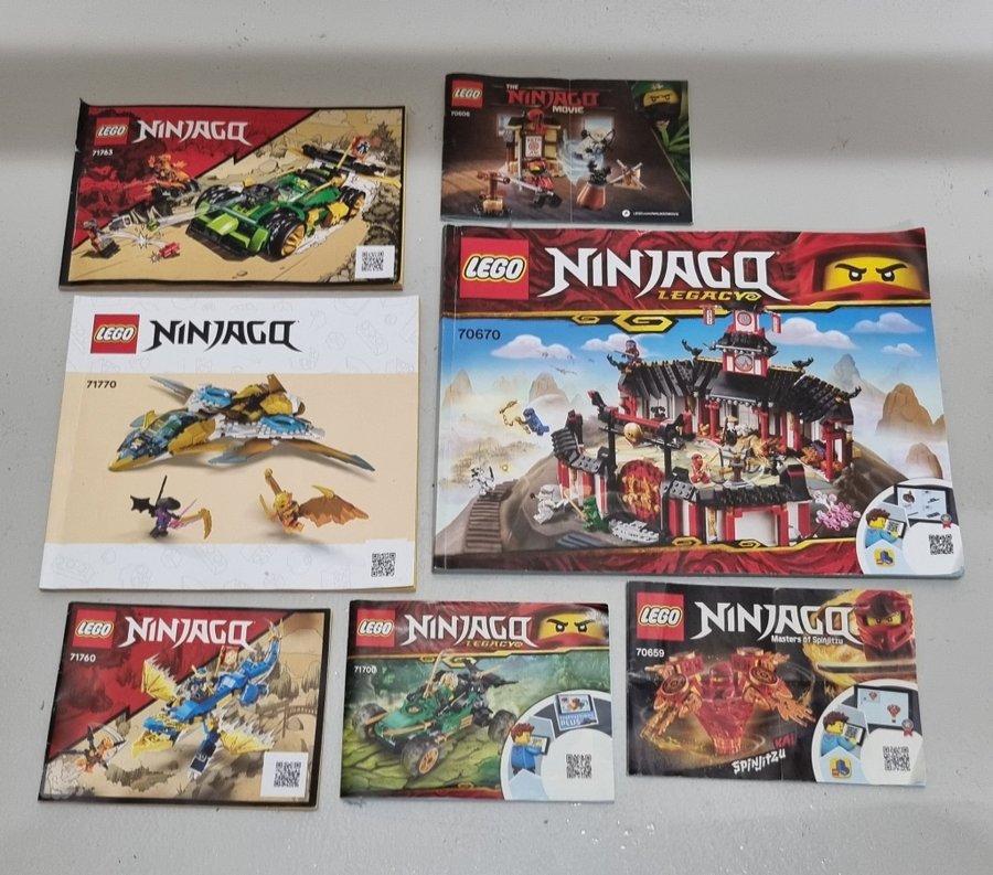 Lego Ninjago 7st olika set 71763 70606 70670 71770 71700 71760 och 70659