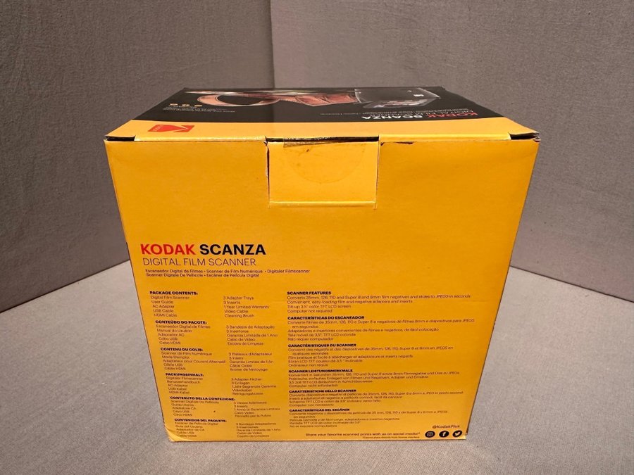 KODAK SCANZA Digital Film Scanner för Negativ och Diabilder med 3,5" LCD-skärm