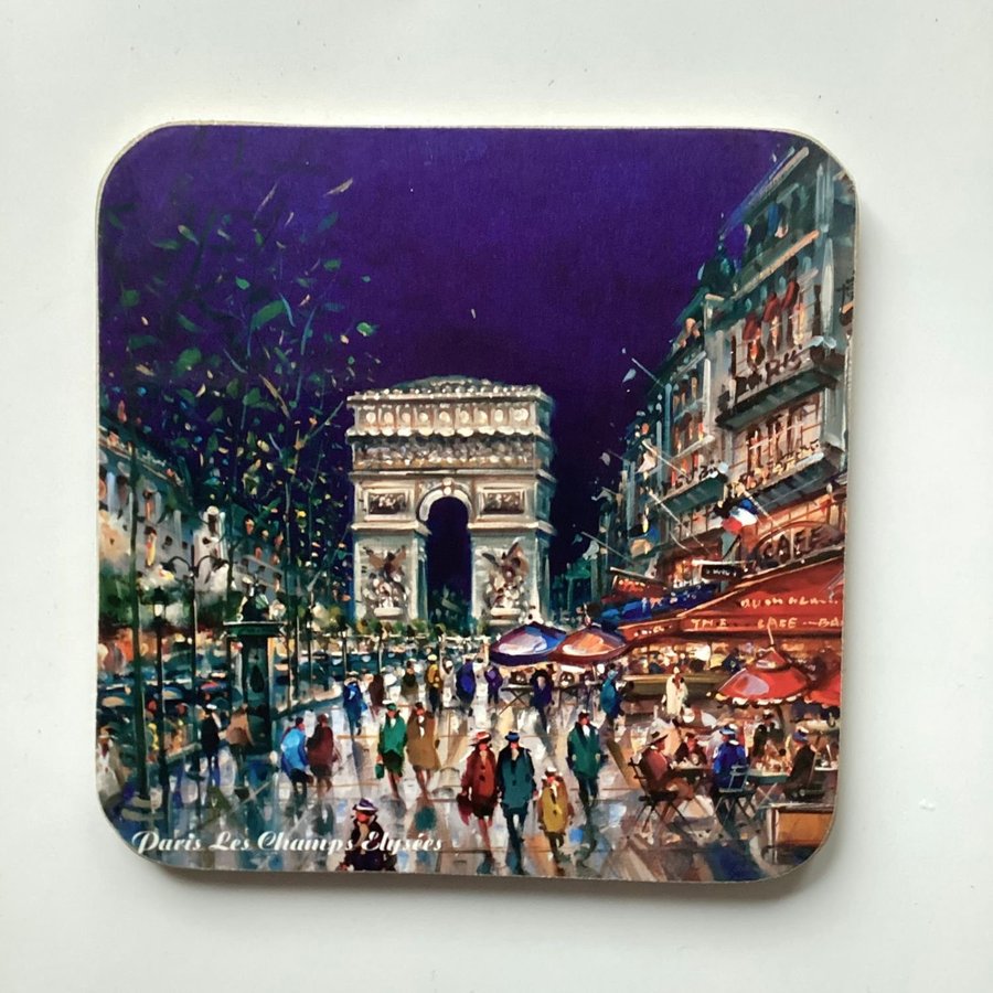 Coaster Glasunderlägg med kitschiga motiv från Paris Underlägg till glas