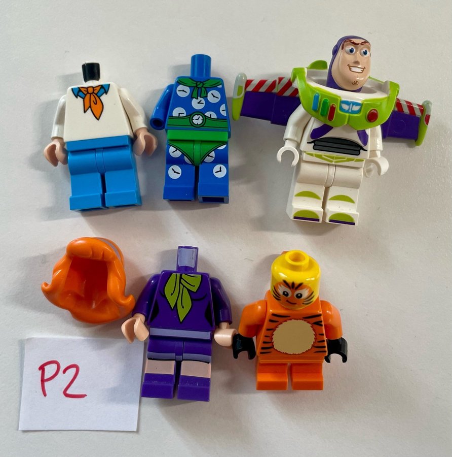 #P2 ÄKTA LEGO scooby doo toy story mm DYRA delar till minifigurer gubbar figurer