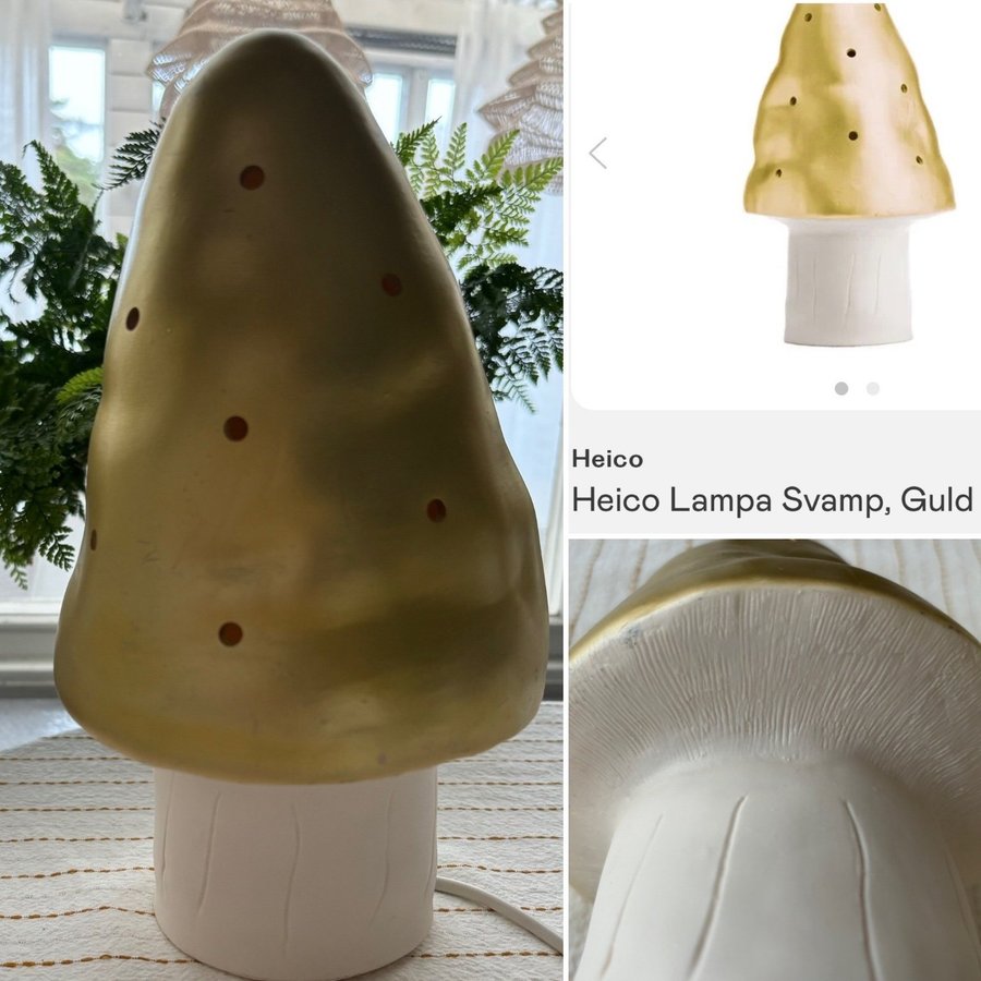 Heico Lampa Svamp, Guld