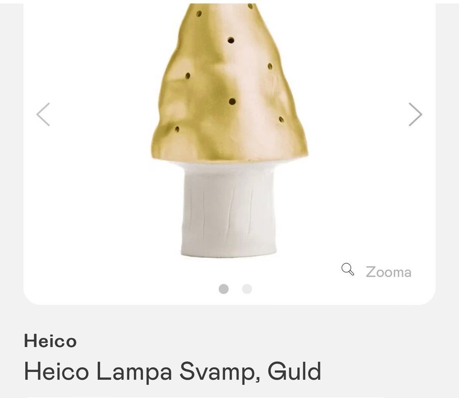 Heico Lampa Svamp, Guld