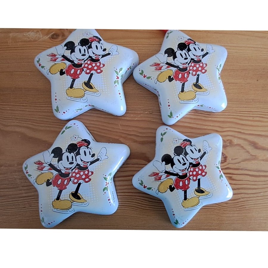 2 st Mickey Mouse disney julpynt/plåtask