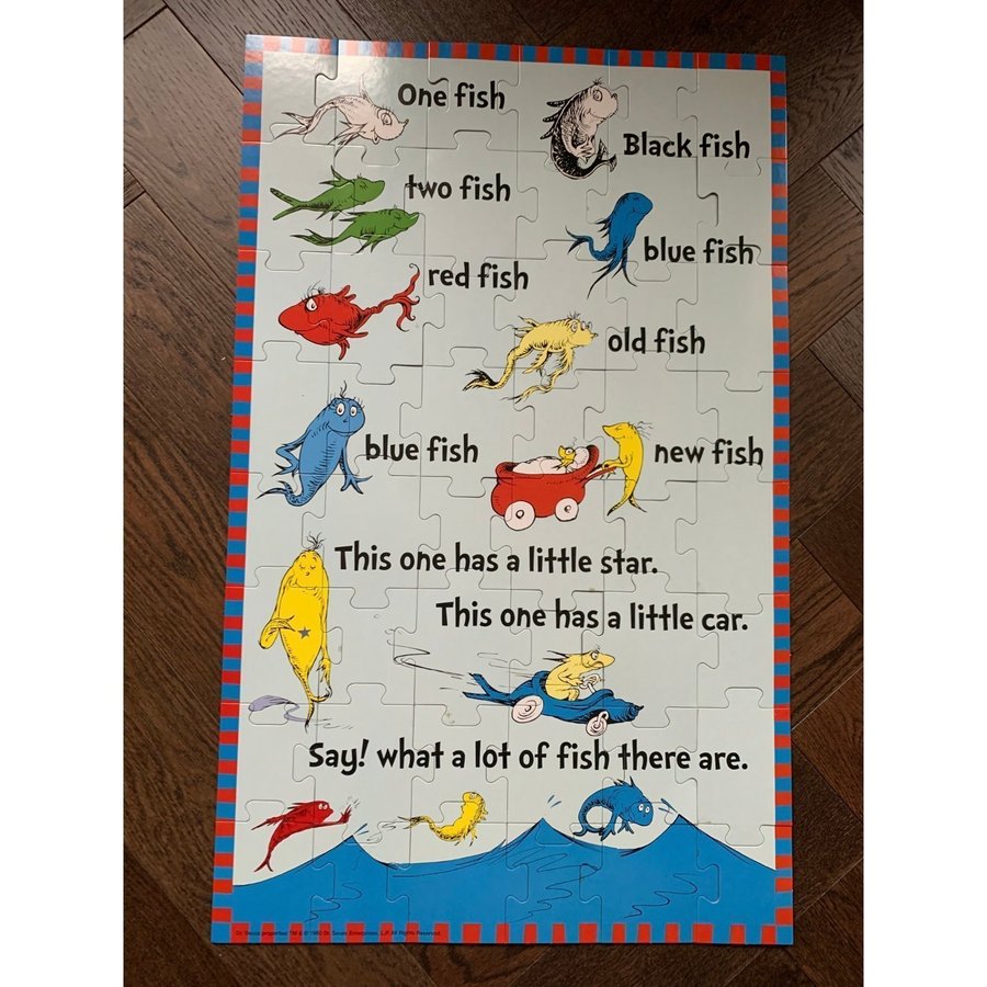 Dr Seuss Golvpussel - One Fish, Two Fish, Red Fish, Blue Fish