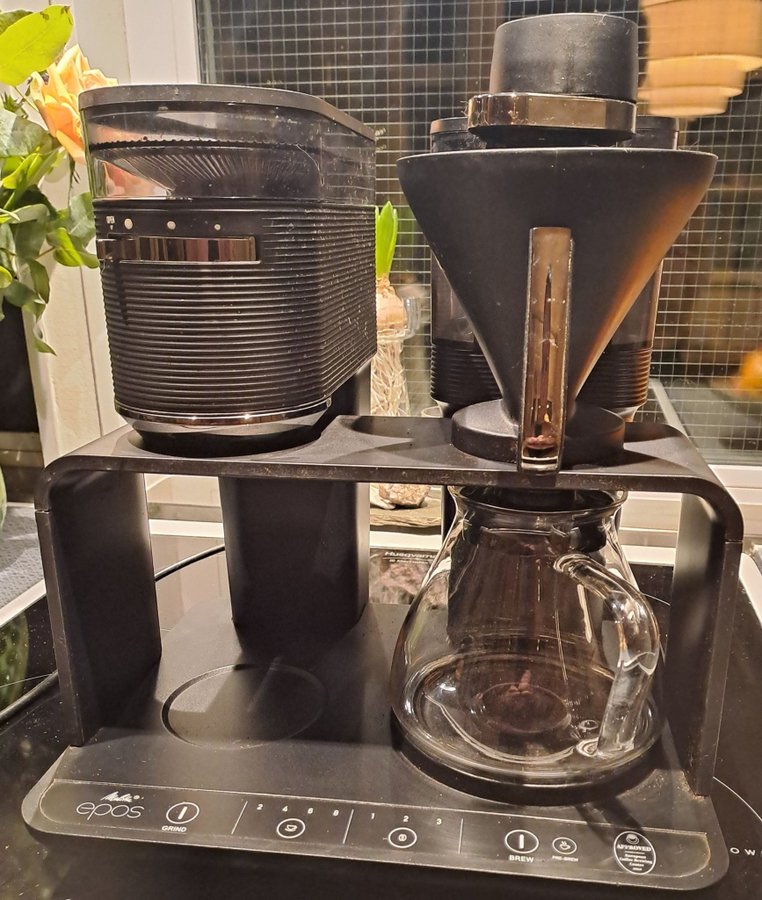 Melitta EPOS® Kaffebryggare, Svart/Krom