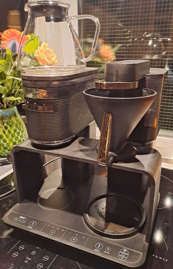 Melitta EPOS® Kaffebryggare, Svart/Krom