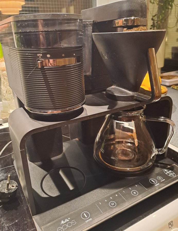 Melitta EPOS® Kaffebryggare, Svart/Krom