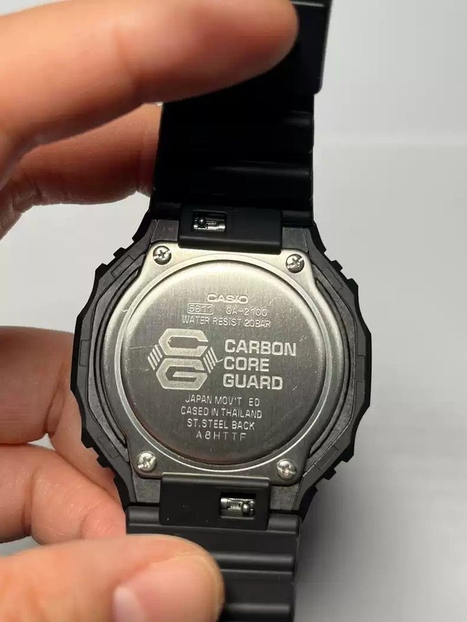 Casio G-Shock GA-2100 Carbon Core Guard Black Watch