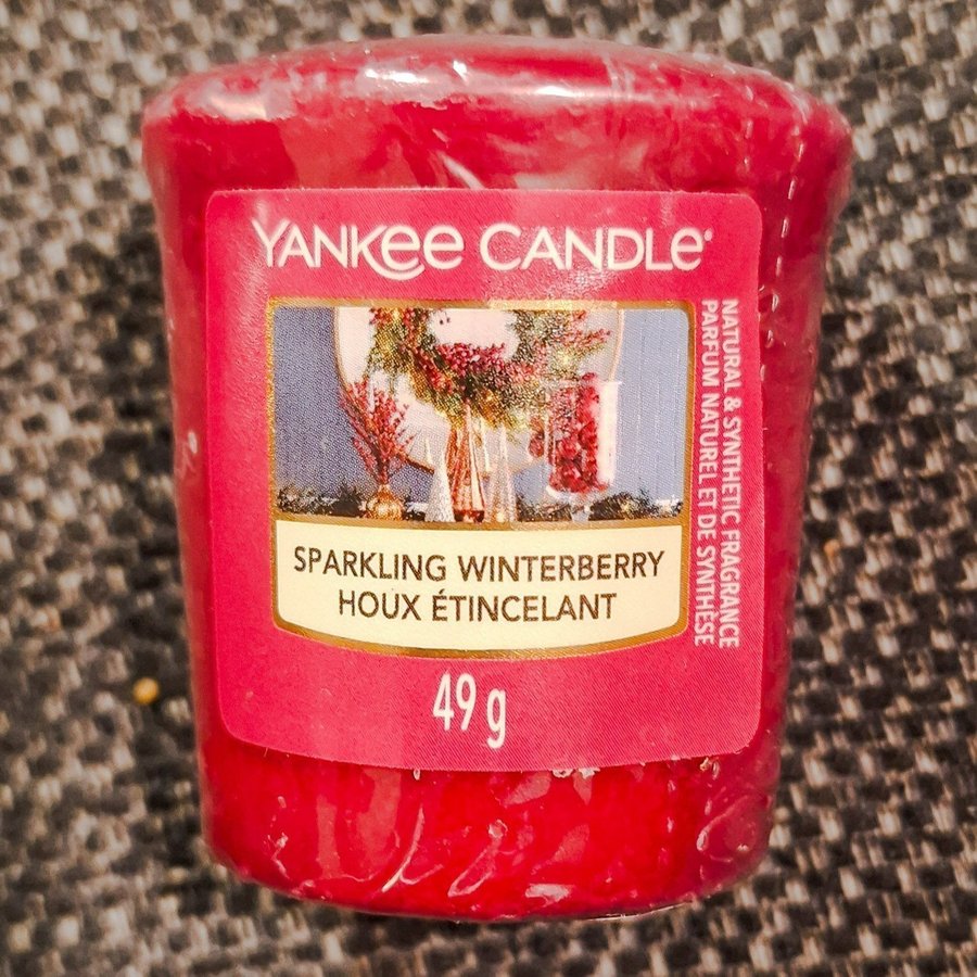 Yankee Candle, doftljus, "Sparkling Winterberry, JUL, Billig frakt.