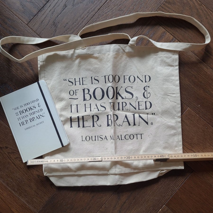 Tote bag och anteckningsbok Louisa May Alcott Little Women