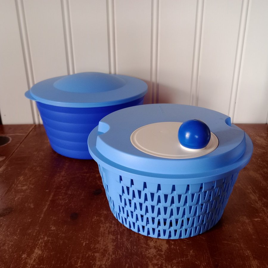 Tupperware Avanti salladsslunga med lock blå