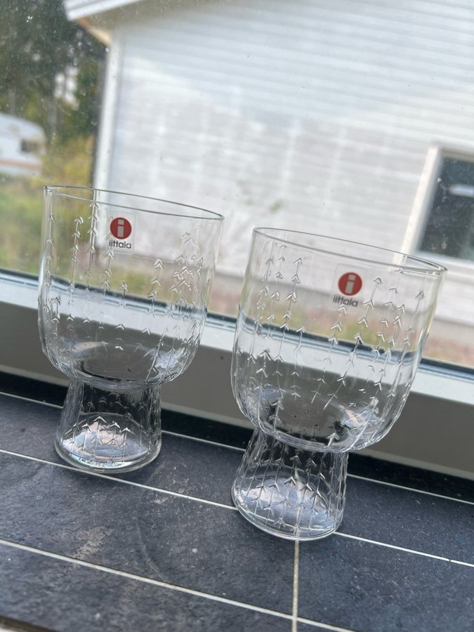 Sarjaton iittala 2 glas, vinglas, vintage, Finland