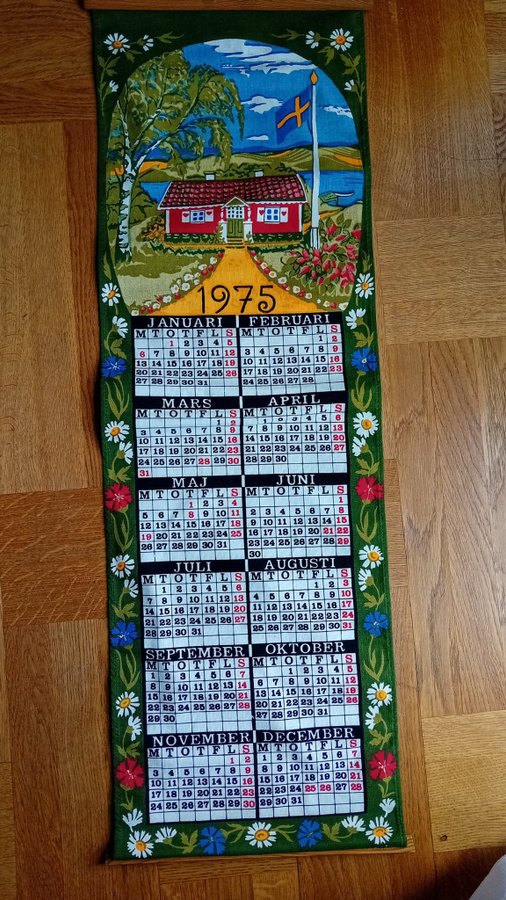 Almedahls tyg kalender 1975