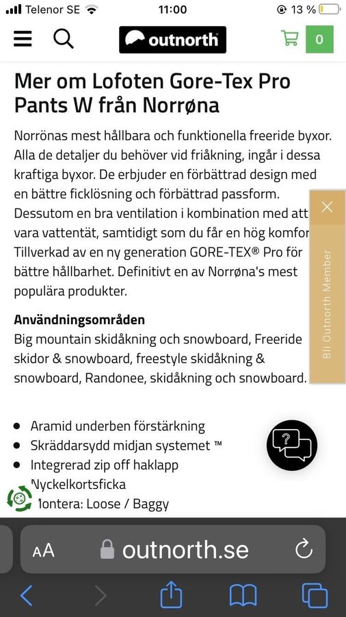 Norröna Lofoten Gore-Tex Pro pants w