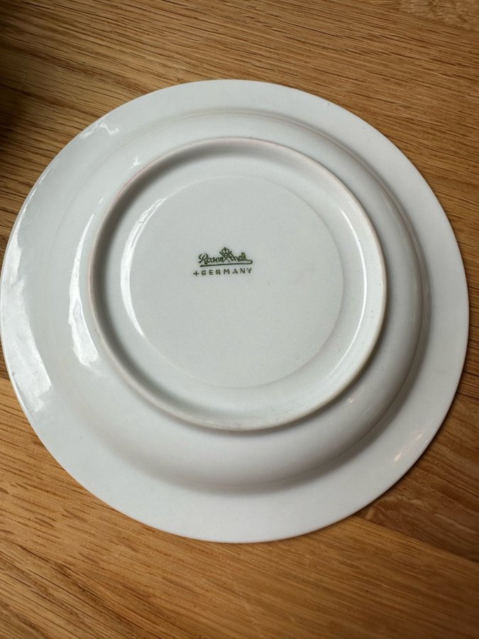 MARIA BJÖRNBÄR ROSENTHAL KAFFEKOPP m ASSIETT 4st RETRO VINTAGE