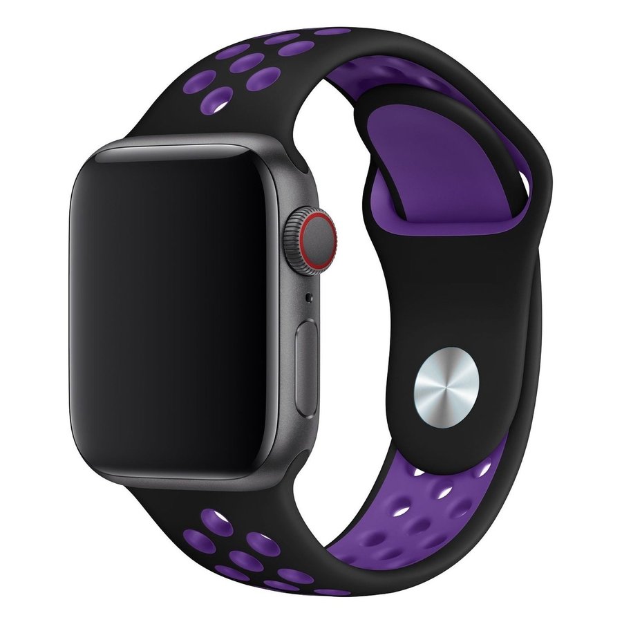 Sport Band 38/40/41/42mm (S/M) Apple Watch Armband - BLACK / PURPLE