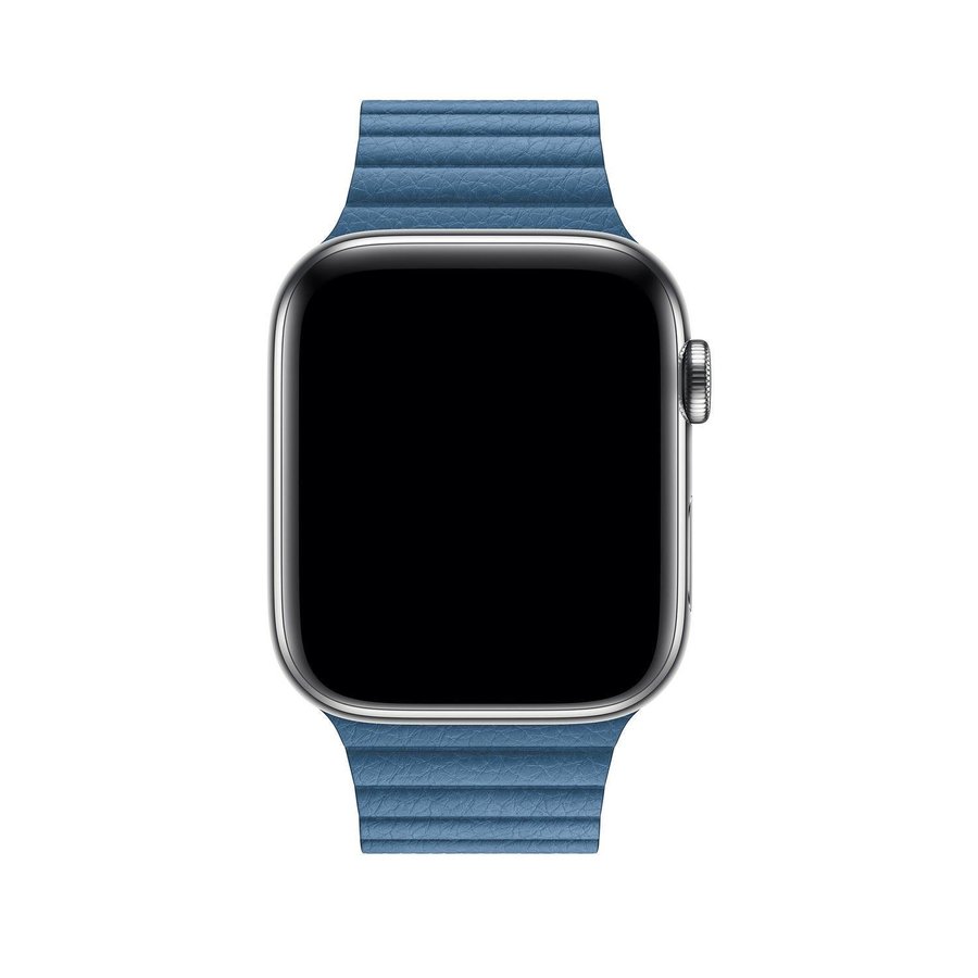 Läderloop 44/45/46/49mm Apple Watch Armband - BLÅ