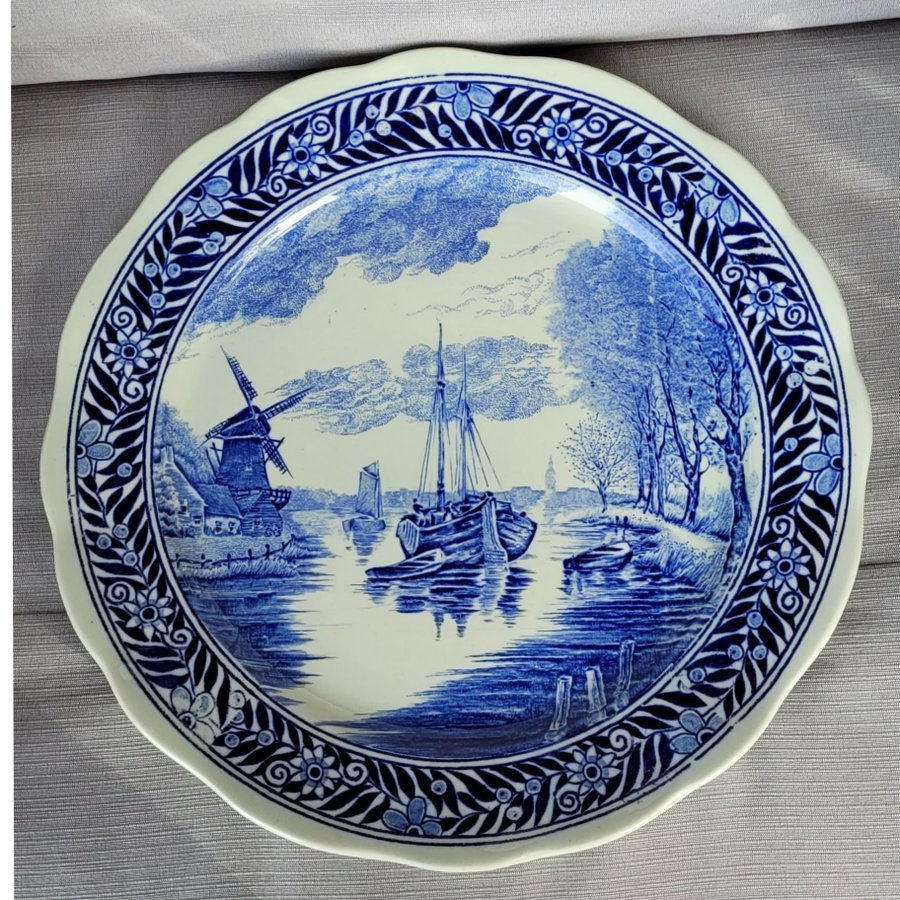 DELFT Stort fat Vintage