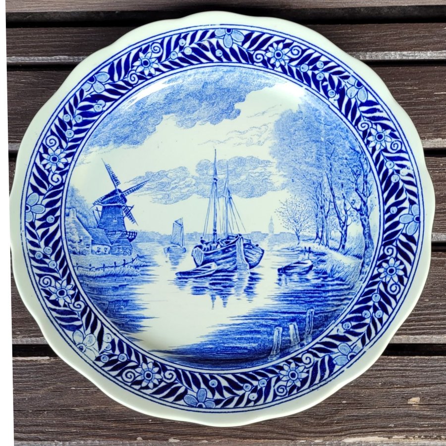 DELFT Stort fat Vintage