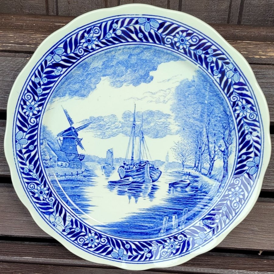 DELFT Stort fat Vintage