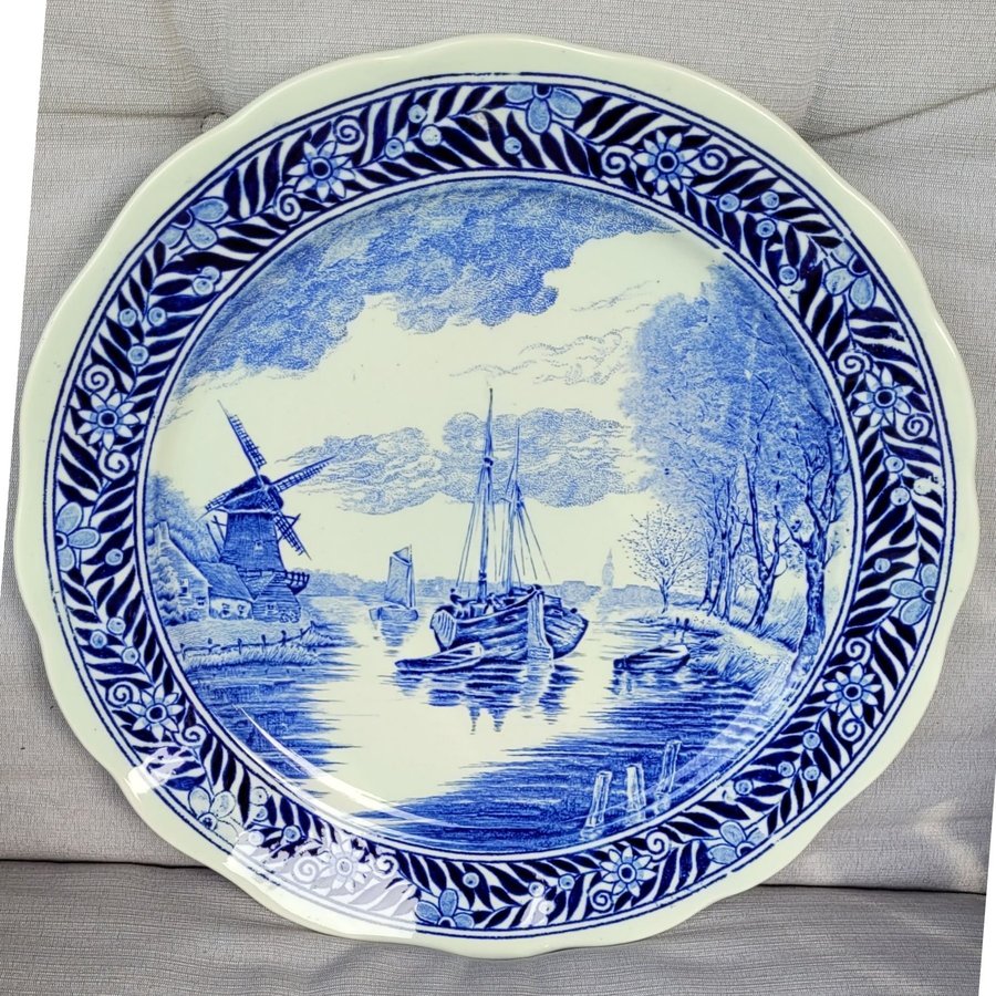 DELFT Stort fat Vintage