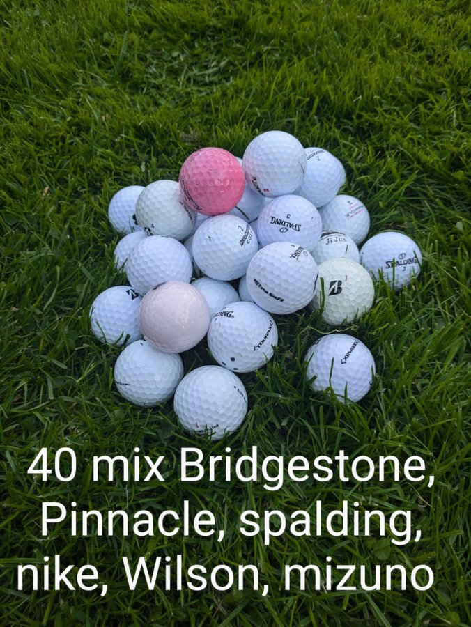 40 st blandade golfbollar - Bridgestone Pinnacle Spalding Nike Wilson