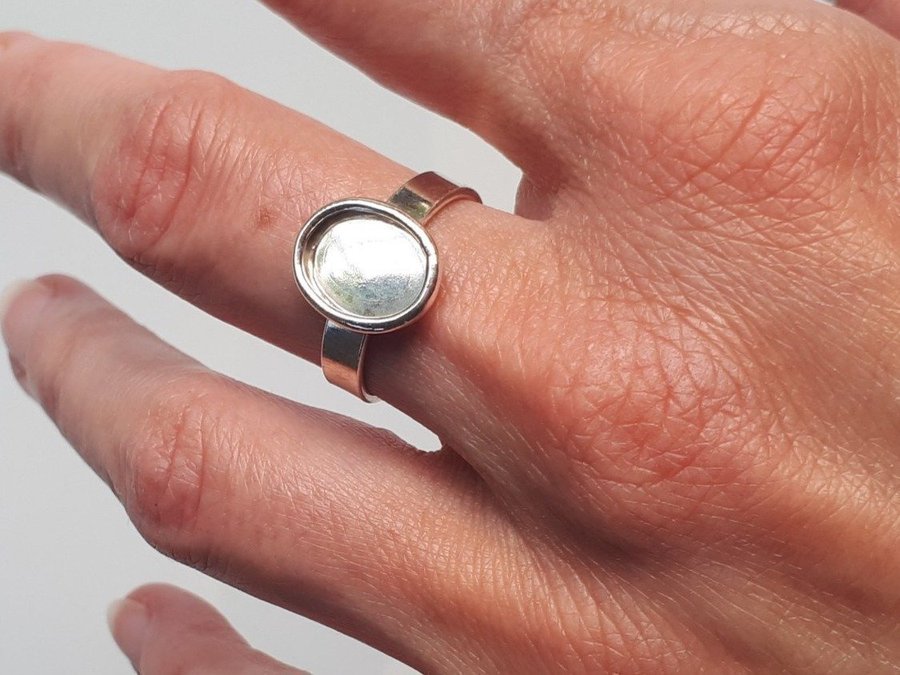 Unused 925 Silver Blank for Self-Made Jewelry. Sterling Sølv Ring 3g Silverring