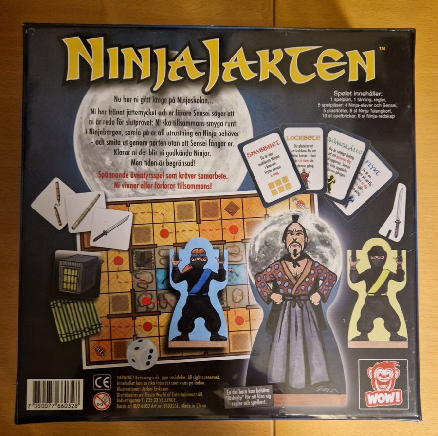 Ninja Jaktens Brädspel Helt nytt inplastat