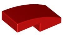 Red Slope Curved 2 x 1 x 2/3 - LEGO - 11477