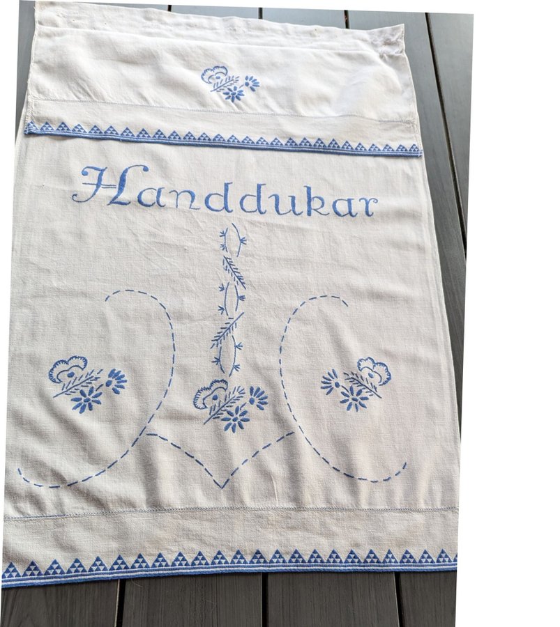 Äldre broderad Paradhandduk