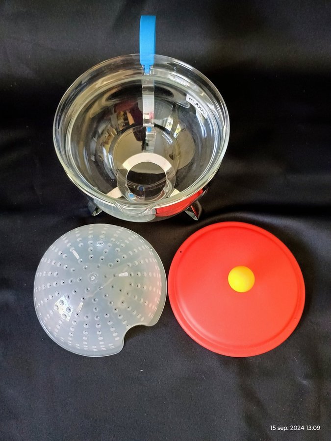 Bodum Chambord tekanna Gul Blå Röd Akrylglas Rostfri Diffuser Vintage