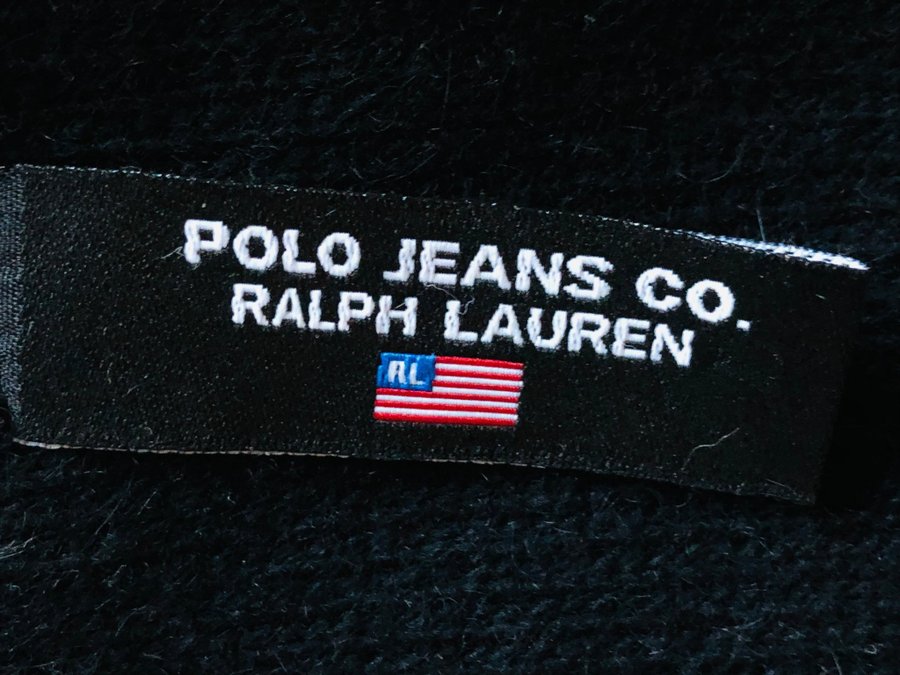 Polo Jeans Co. Ralph Lauren svart halsduk 20x170 cm. Sjal