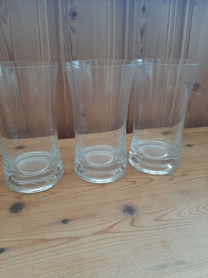 3 öl/drink och groggglas,3dl, tjock botten och tunt glas