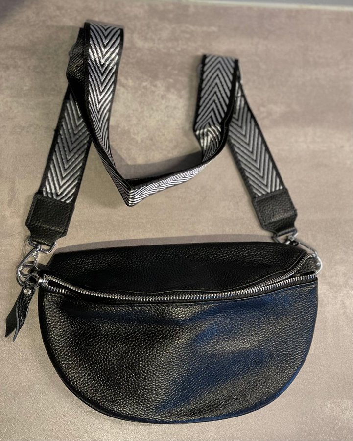 Crossbody midjeväska axelrem väska Äkta läder