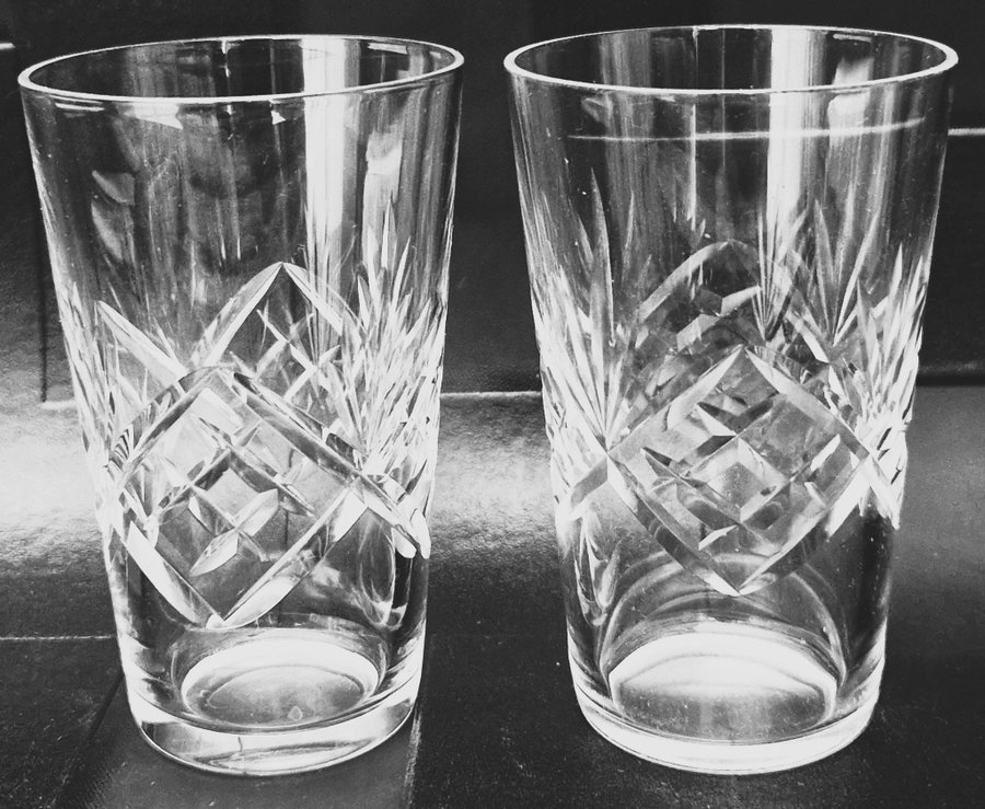 2 glas kristall Helga Selter Whiskey Fritz Kallenberg Kosta Bruksföremål