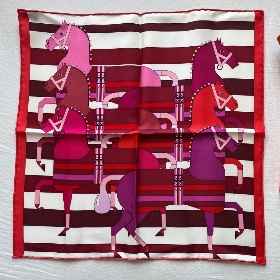 Hermes Multicolor Rocabar silk Square Scarf