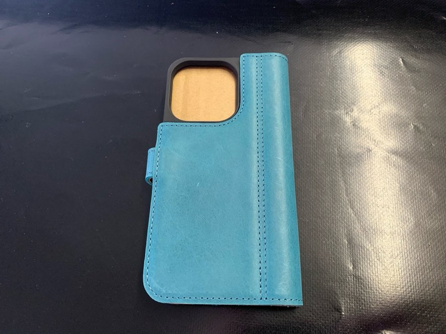 Snakehive Vintage Leather Wallet til iPhone 15 Pro Teal