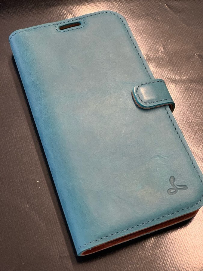 Snakehive Vintage Leather Wallet til iPhone 15 Pro Teal