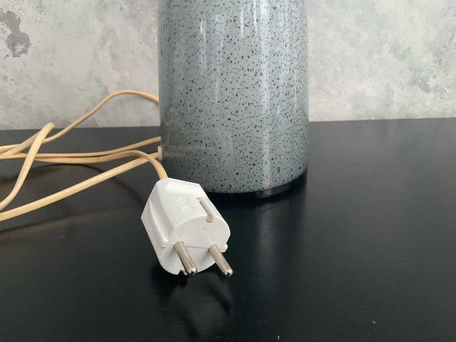 Lampfot / Bordslampa i glas / Grå / Retro