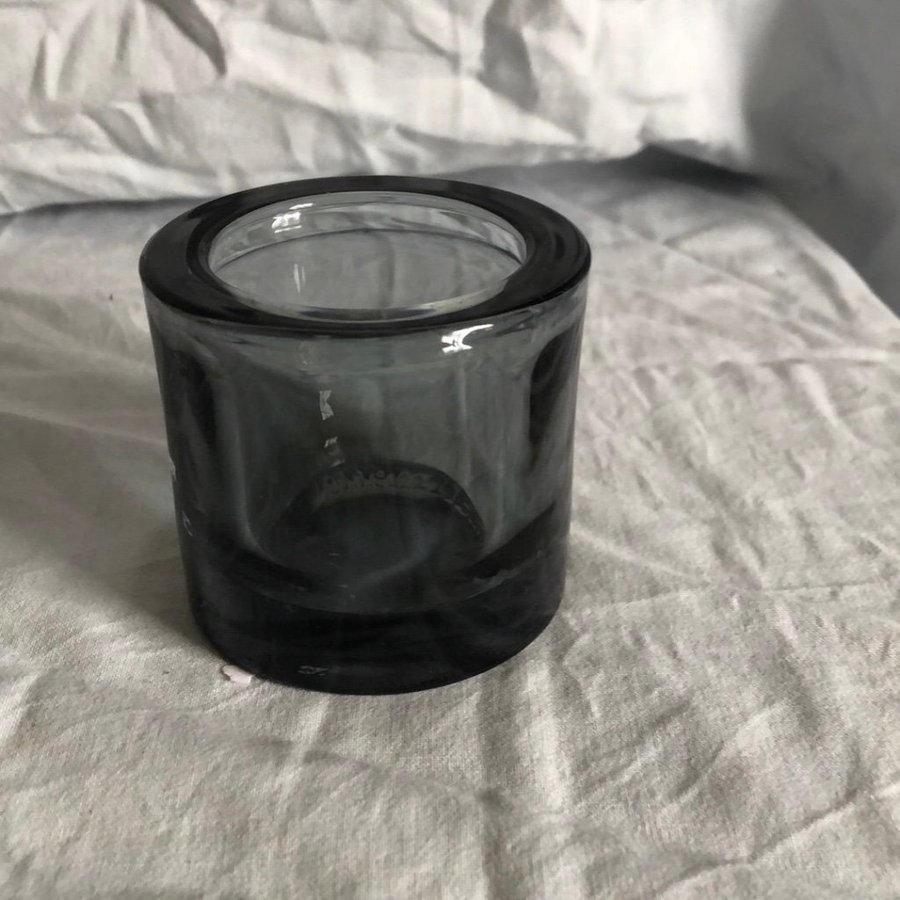 Ljuslykta Kivi Iittala rökgrå fint skick