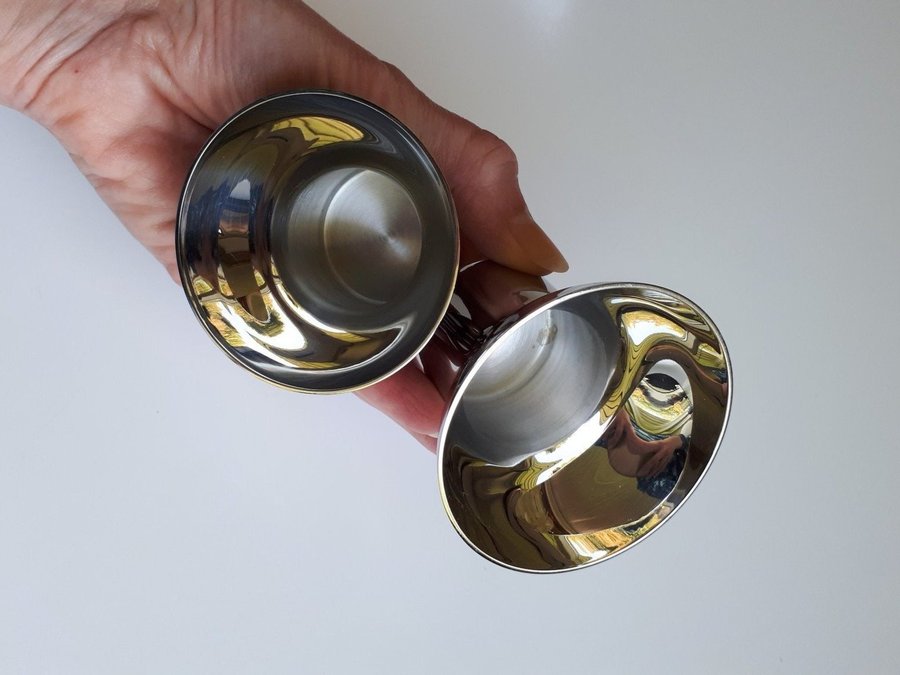 Unused GEORG JENSEN Alfredo Egg Cups. Æggebægere. Äggkoppar. Æggebæger. Äggkopp