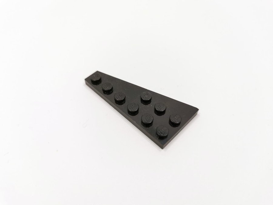 Lego - wedge - vinge - plate - höger - 6x3 - part 54383 - svart