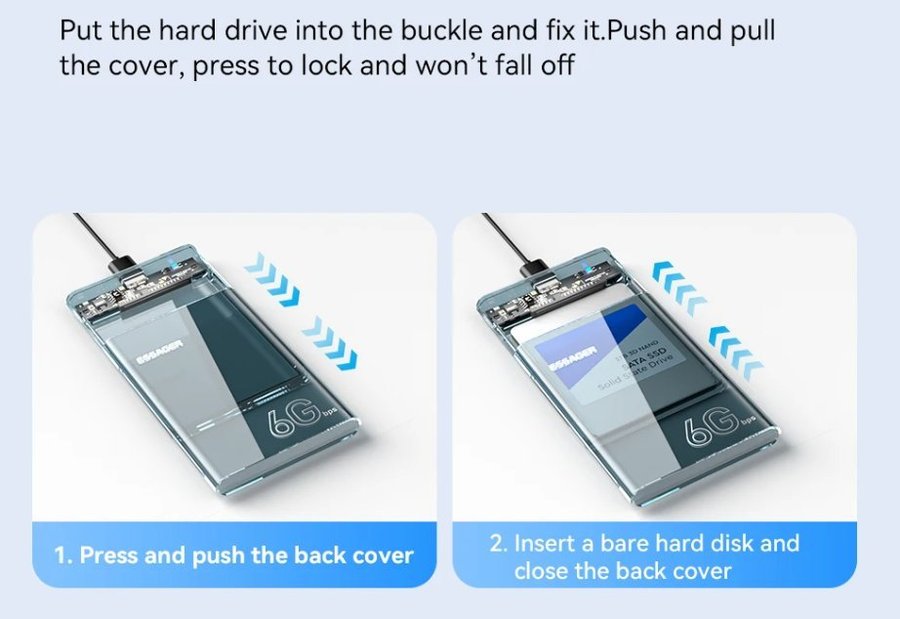 Essager 2.5 inch SATA Box USB 3.0 HDD