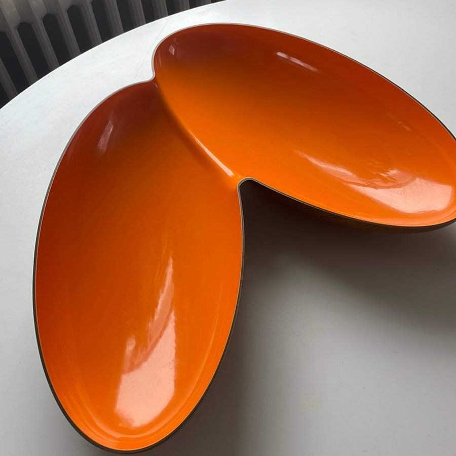 Skal/fat /orange vintage hard plast (polystyren) serveringsfat